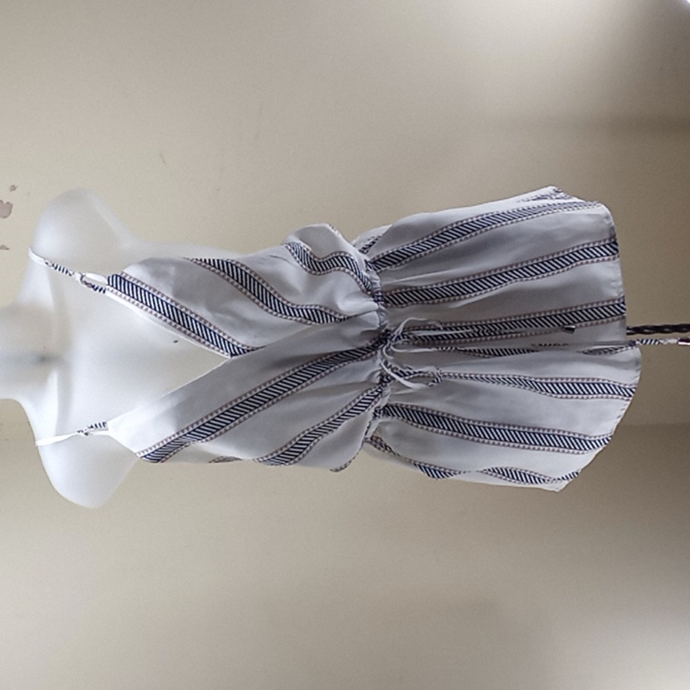 Love Rich white striped Romper with pockets sz.S